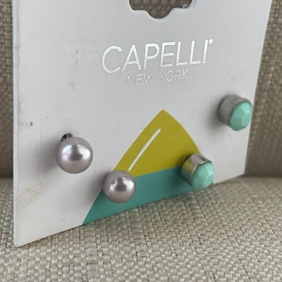 Capelli New York Women Earrings Stud Ear Jewely Set of 2 - Picture 6 of 7